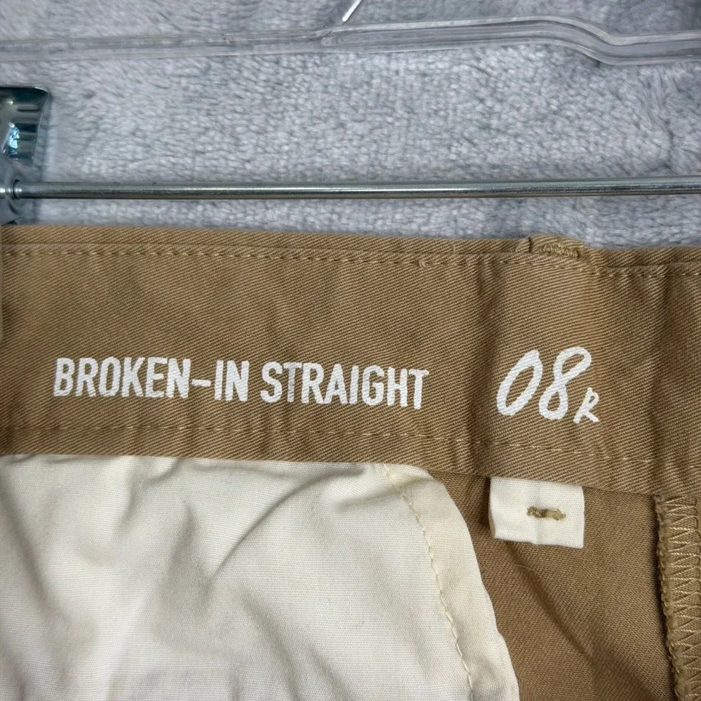 New Gap Broken In Khaki Pants Womens 8 Tan Straight Leg Preppy‎ Business Casual